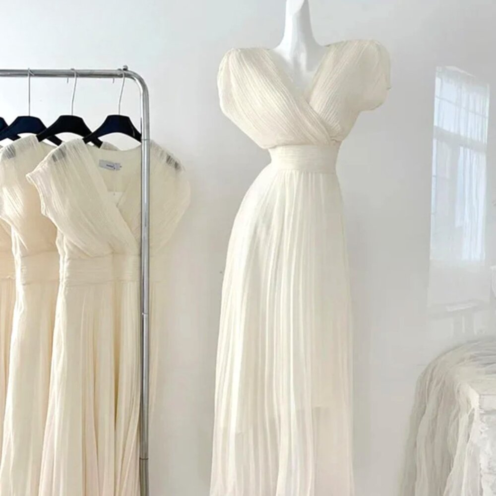 Xanthe Chiffon A-Line Maxi Dress